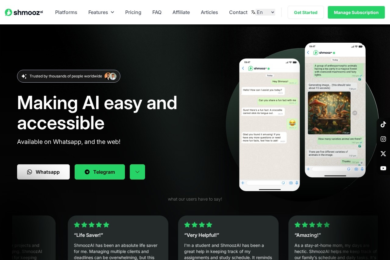 Shmooz AI 界面预览