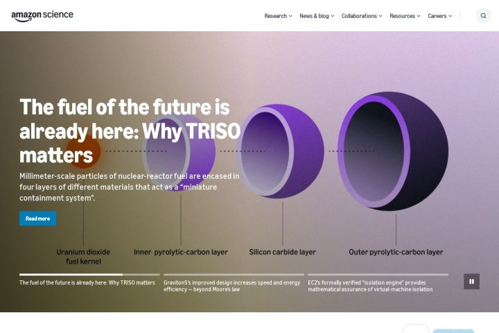 Amazon Science 界面截图
