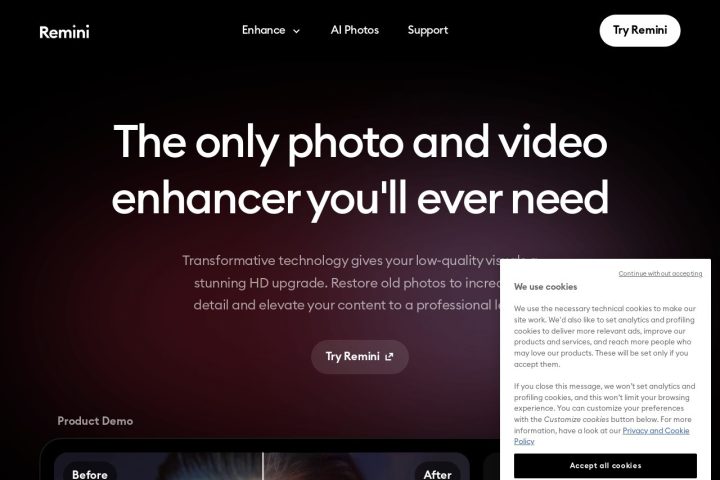 Remini AI 智能体工具截图