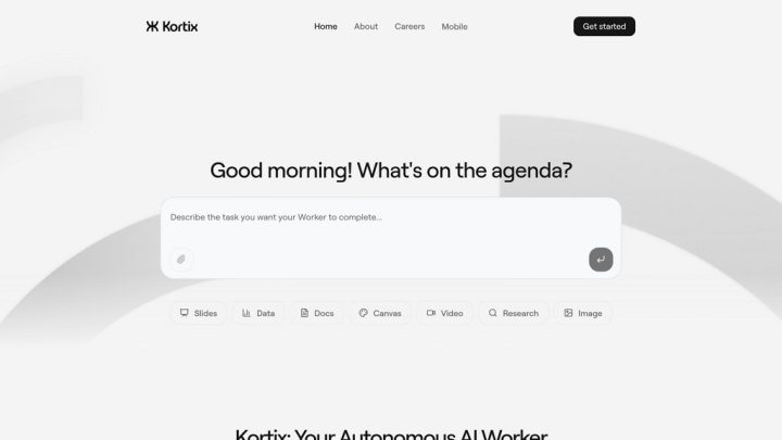 Kortix AI 智能体工具截图