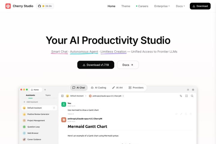 Cherry Studio AI 智能体工具截图