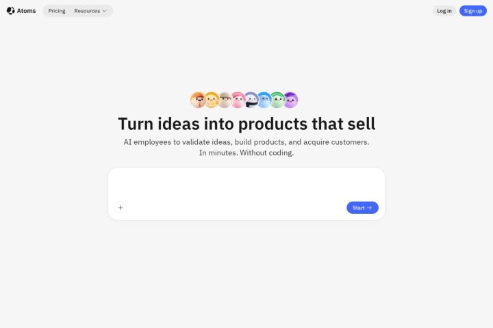 Atoms AI 智能体工具截图