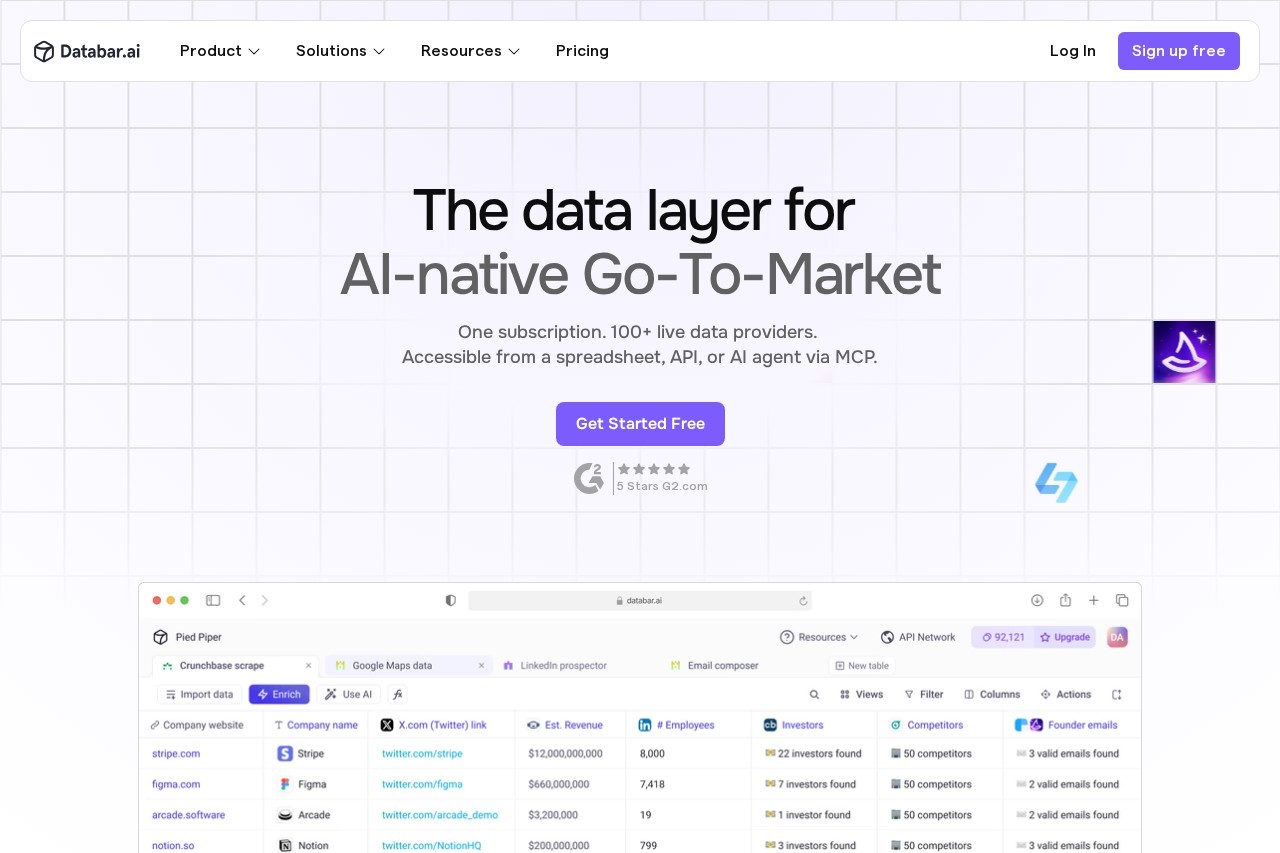 Databar.ai 界面预览