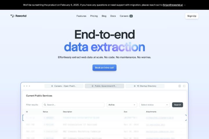 Reworkd 界面截图