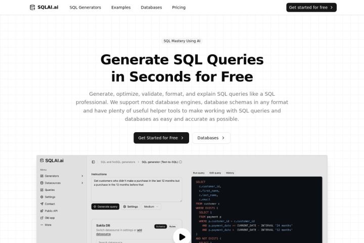 SQLAI.ai 界面截图