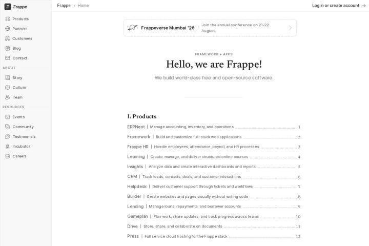 Frappe 界面截图